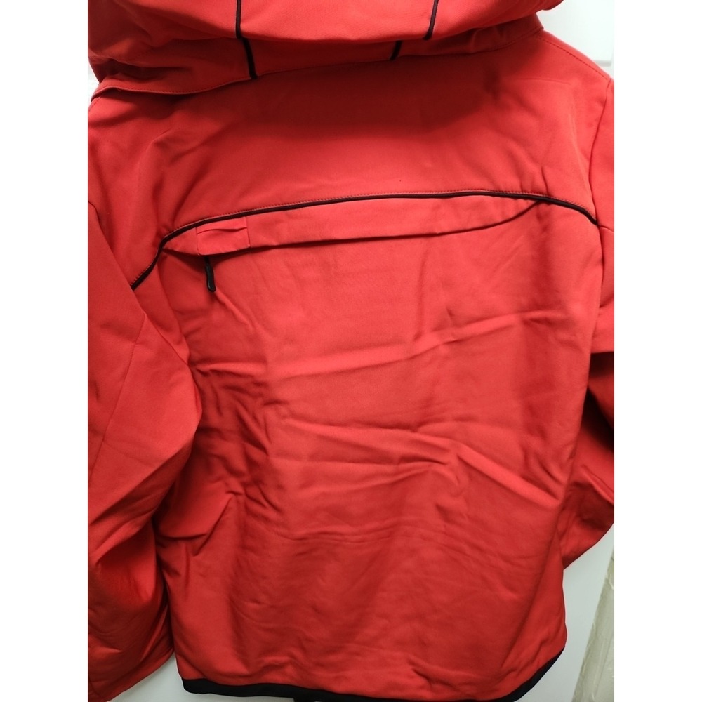 PinFin Black Windbreaker High Tech Jacket Mens Medium Red - Picture 8 of 8